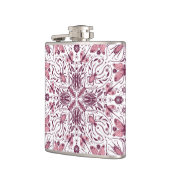 白のバグ、濃いマゼンタ、ピンク フラスク (左)