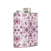 白のバグ、濃いマゼンタ、ピンク フラスク (右)