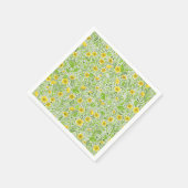 白のバターカップ スタンダードカクテルナプキン (角)