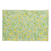 白のバターカップ 枕カバー (裏面-左)