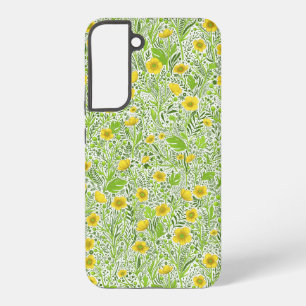 白のバターカップ SAMSUNG GALAXY S22+ケース