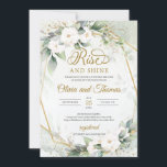 白のバラeucalyptus金ゴールドフレーム上昇と輝き 招待状<br><div class="desc">白いバラのユーカリ金ゴールドフレームの上昇と輝きのブランチの招待状結婚、イベント文房具用の驚くべきデザインは、水の色の白いバラの花の新鮮なユーカリの緑と緑の葉を混合しフェイクて、金ゴールド幾何学枠に優しく織り込んだ。ボホ素晴らしスタイルは結婚、ブライダルシャワーまたはベビーシャワーパーティーお祝い。このコレクションでは、結婚式招待状、ブライダルシャワー招待状、ベビーシャワー招待状、シーティングチャート、メニュー、プログラム、ラベルなど、パーティーのすべての要素を見つけることができます。エレガントかわいらしにコンテンポラリー、そう – このコレクションでは、お祝いに必要なすべての詳細を見つけることができる – 結婚式招待状、セレモニー・プログラム、歓迎シンボルや象徴とポスター、ディナー・メニュー、サンキューカード、シーティング・チャート、ブライダルシャワー招待状、ブライダルシャワー・ゲーム、ベビーシャワー招待状、赤ちゃんシャワーゲームなど楽しむ。一致連絡するアイテムまたはカスタマイズ、赤面バラ©</div>
