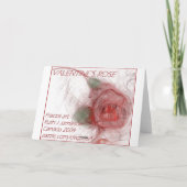 白のバレンタインのばら色の~ シーズンカード (裏面)