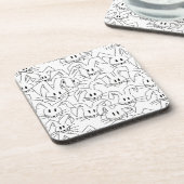 白のバンニのバンチ – シームレスなパターン。 コースター (左側)