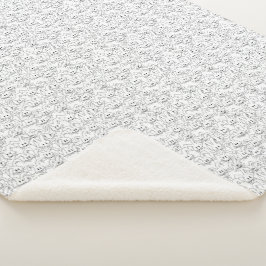 白のバンニのバンチ – シームレスなパターン。 シェルパブランケット