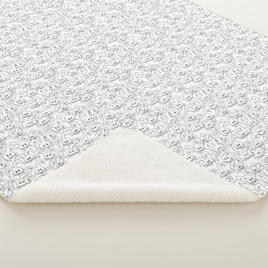 白のバンニのバンチ – シームレスなパターン。 シェルパブランケット (3/4)