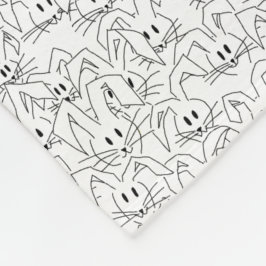 白のバンニのバンチ – シームレスなパターン。 フリースブランケット