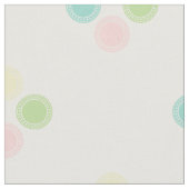 白のパステル調の水玉模様 ファブリック (クローズアップ)