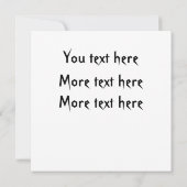 白のパラ小口の招待状との黒 招待状 (裏面)