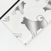 白のパーソナライズされたノルウェーエルクハウンド犬の名前 フリースブランケット (角)