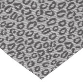 白のヒョウパターンが付いている黒い純レース ショートテーブルランナー (コーナー)