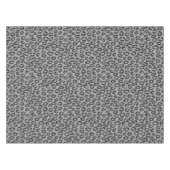 白のヒョウパターンが付いている黒い純レース テーブルクロス (正面(横))