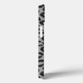 白のヒョウパターンが付いている黒い純レース Case-Mate iPhoneケース (裏面 / 右)