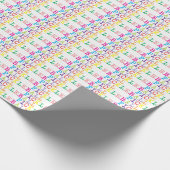 白のピックボール古いタイプライター ラッピングペーパー (角)