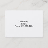 白のピンクのオランダカイウユリ 名刺 (裏面)