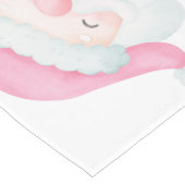 白のピンクのクリスマスアイコン | ロングテーブルランナー (コーナー)