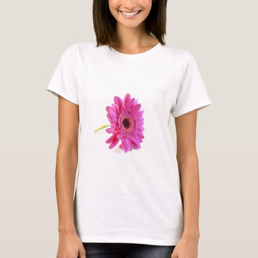 白のピンク Tシャツ (正面)