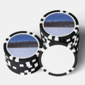 白のフィールド ポーカーチップ (積み重ね)