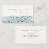 白のフェイクな輝きが付いている魅力的な青 名刺 (正面/裏面)