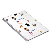 白のフランス模様 ノートブック (右側)