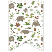 白のベリーフィールドのオポッサム バンティングフラッグ (第1の旗)