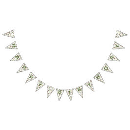 白のベリーフィールドのオポッサム バンティングフラッグ