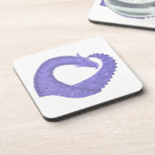 白のペリウィンクルハートドラゴン コースター (左側)