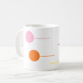 白のボールと線 コーヒーマグカップ (正面左)