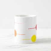 白のボールと線 コーヒーマグカップ (中央)