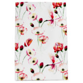 白のポップパターン ミディアムペーパーバッグ (正面)