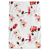 白のポップパターン ミディアムペーパーバッグ (裏面)