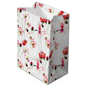 白のポップパターン ミディアムペーパーバッグ (裏面アングル)