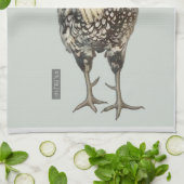 白のポーランドのオンドリの©TRFORSMAN キッチンタオル (折り畳み)