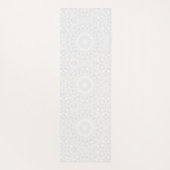 白のマンダラミニマルパターン ヨガマット (裏面)