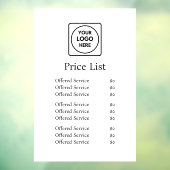 白のミニマルロゴ | 現代の価格リスト表示 ウィンドウサイン (シート3)
