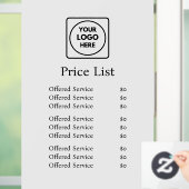 白のミニマルロゴ | 現代の価格リスト表示 ウィンドウサイン (ホーム)