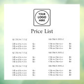 白のミニマルロゴ | 現代の価格リスト表示 ウィンドウサイン (シート3)