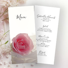 白のメニューにピンク結婚のバラ メニュー