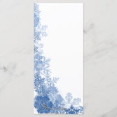 白のメニューに表示される青結婚い雪の結晶 メニュー (裏面)