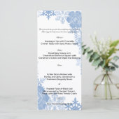 白のメニューに表示される青結婚い雪の結晶 メニュー (スタンド正面)