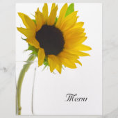 白のメニューに黄色のひまわり結婚が表示 (正面)