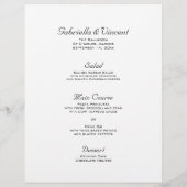 白のメニューに黄色のひまわり結婚が表示 (裏面)