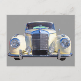 白のメルセデス ベンツ 300 ラグジュアリー カー ポストカード