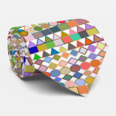 白のモダンな種族の幾何学的で、数々のなパステル ネクタイ (ロール)