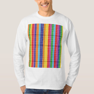 白のモダンカラフルアブストラクトパターンパーカー Tシャツ