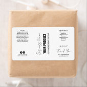 白のモダンボトルラベル ラベル (インサイチュ)