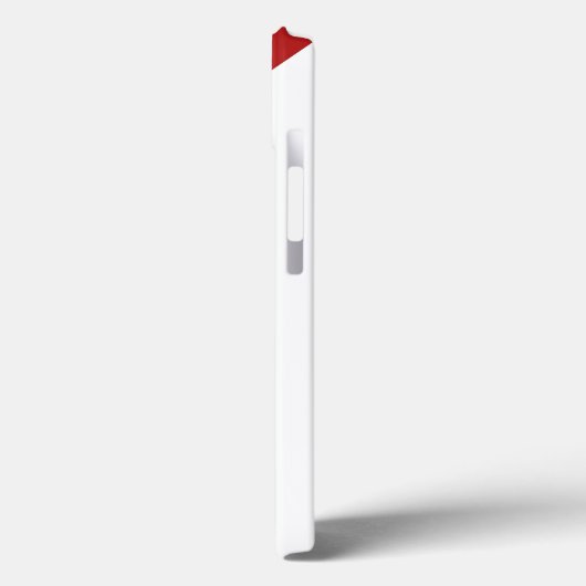 白のモノグラムが付いている赤のストライプそしてシェブロン Case-Mate iPhoneケース (裏面 / 左)