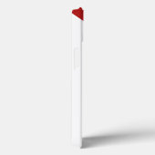 白のモノグラムが付いている赤のストライプそしてシェブロン Case-Mate iPhoneケース (裏面 / 右)