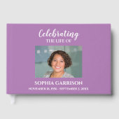 白のラベンダーお祝いで写真と生活 ゲストブック (正面)