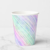 白のレインボーストライプグラディエント: 紙コップ (裏面)
